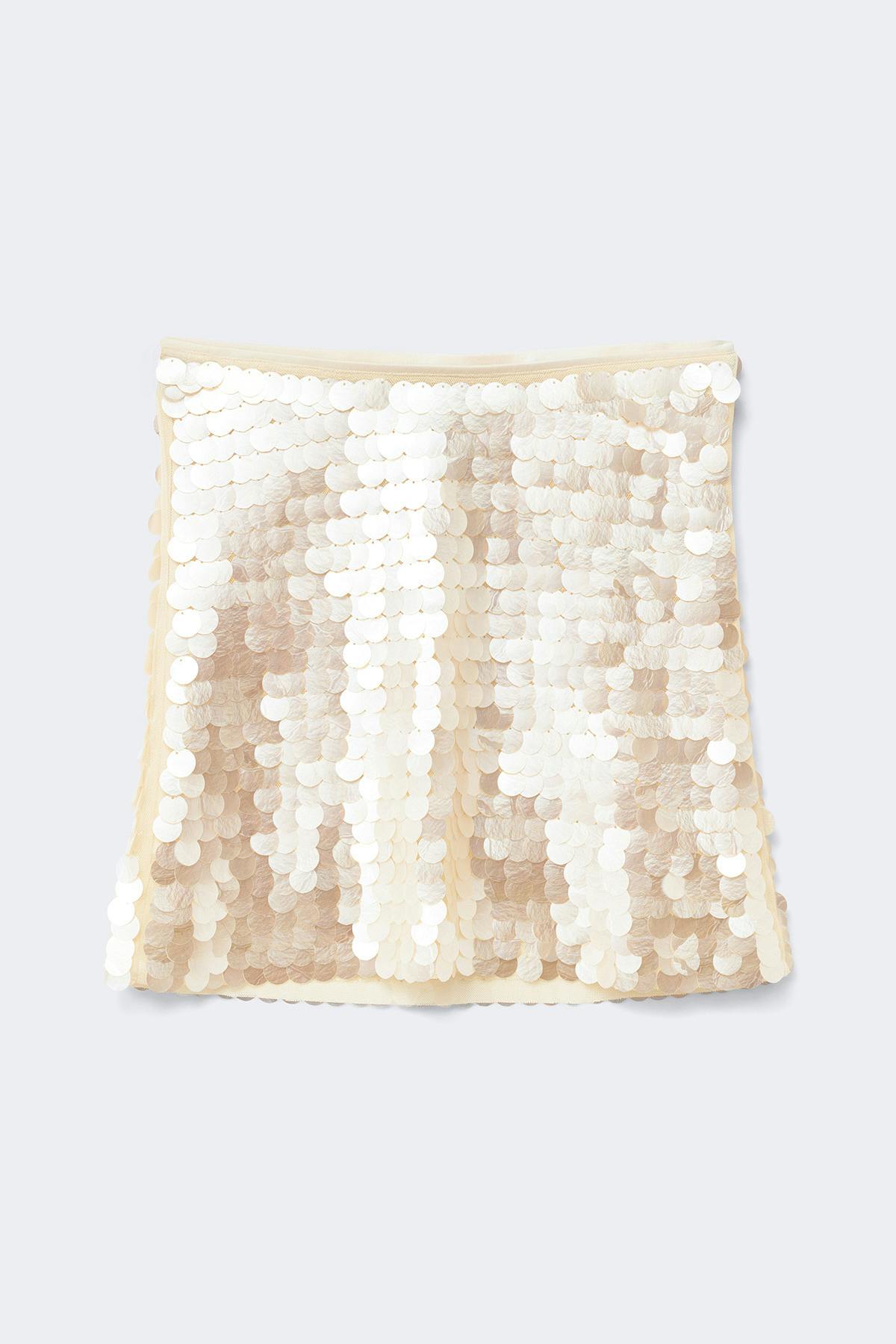Shell sequin mini skirt