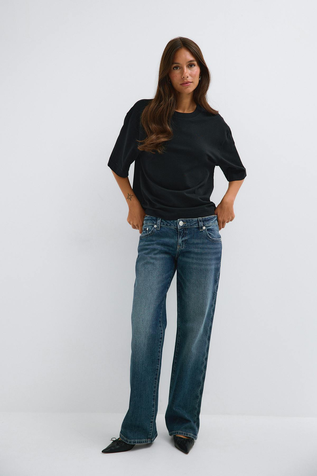 Rebel low wide tall jeans