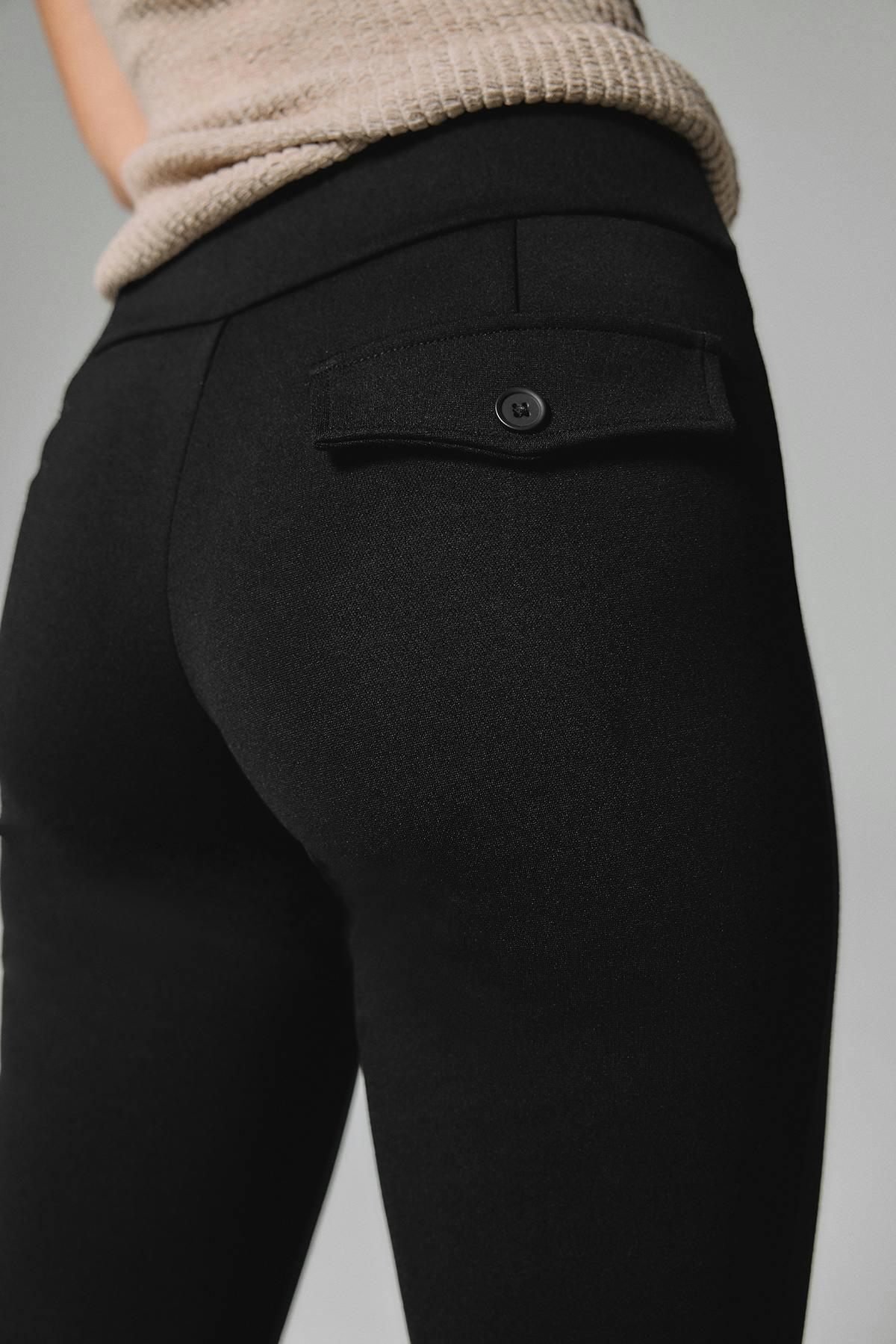 Mid waist flare trousers