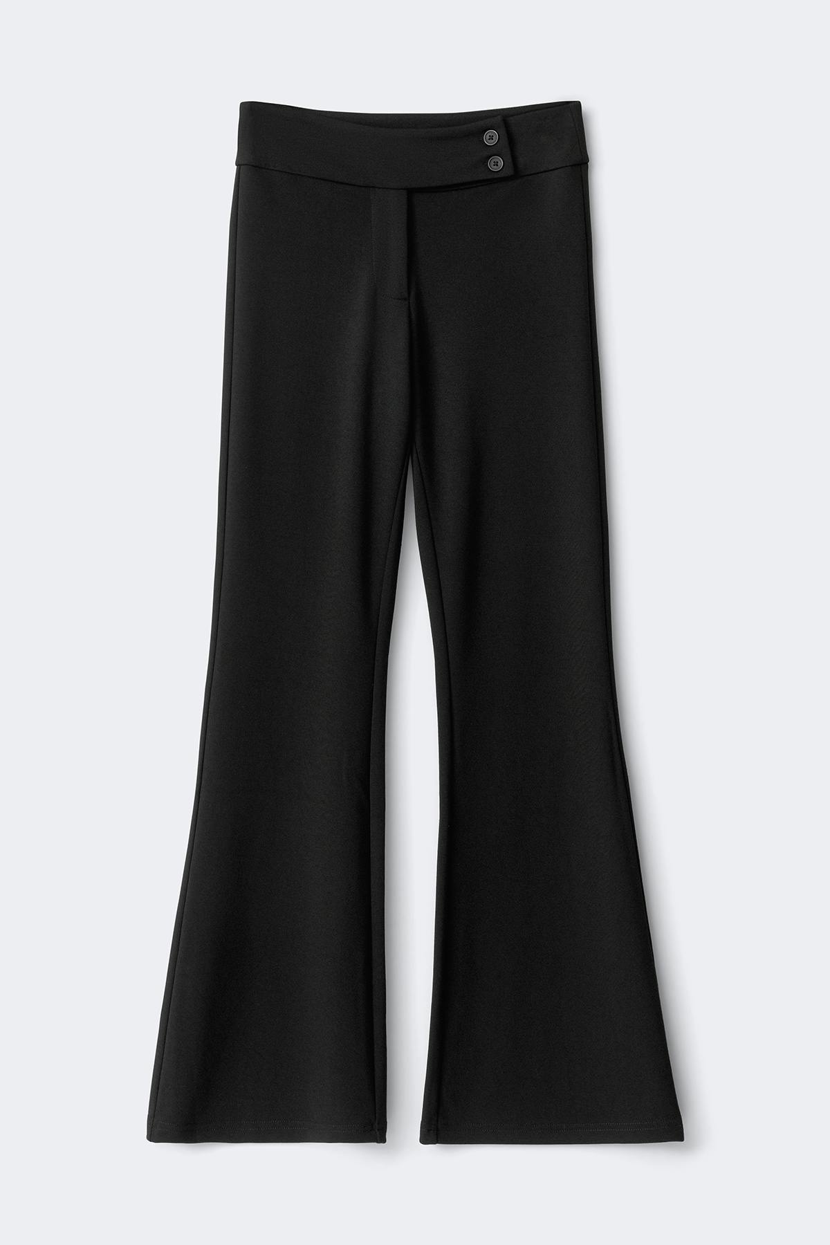 Mid waist flare trousers