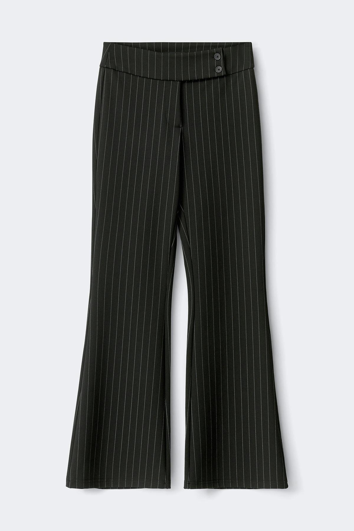 Mid waist flare trousers