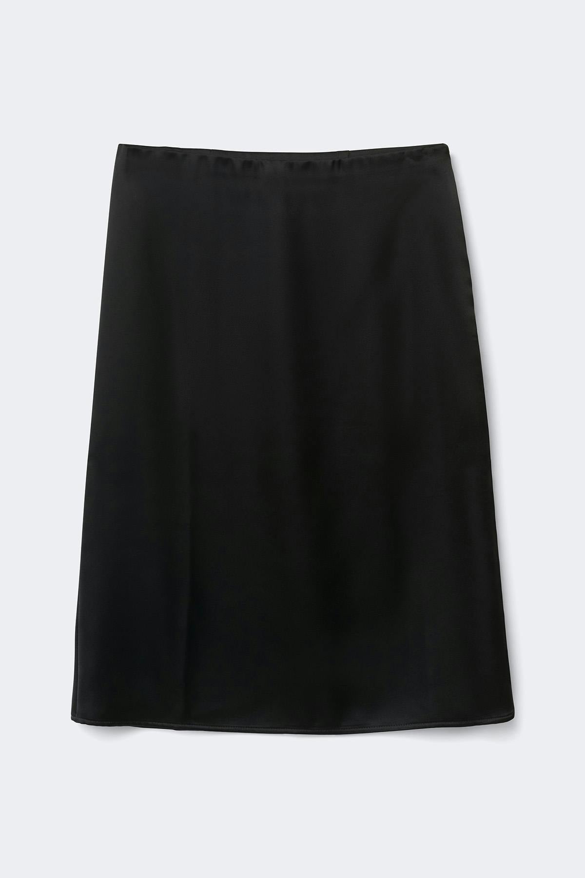 Satin midi skirt