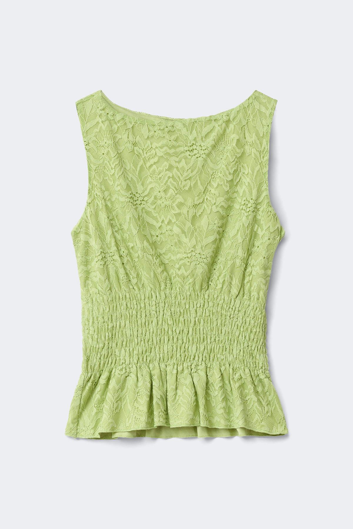 Lace smock top