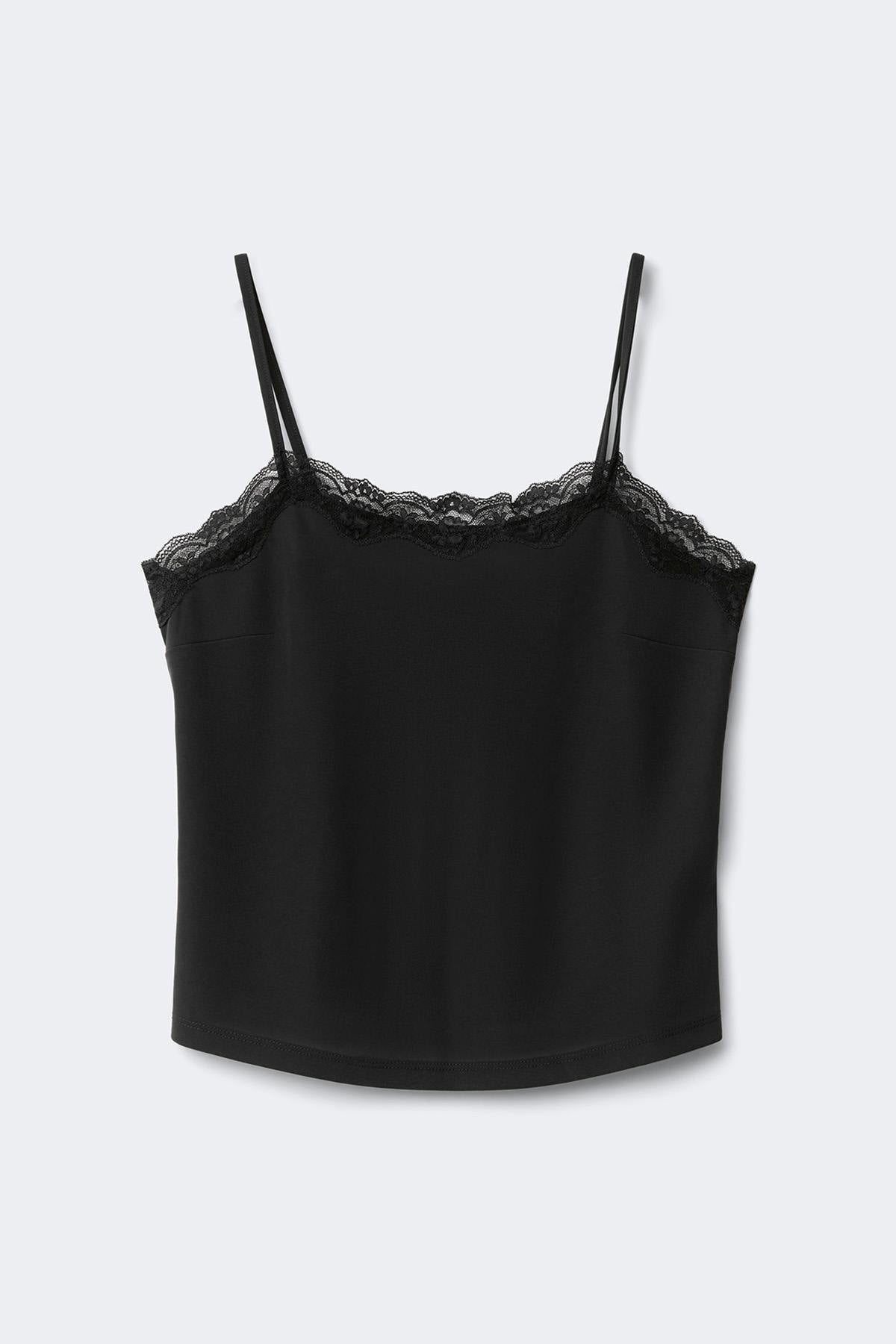 Lace detail singlet