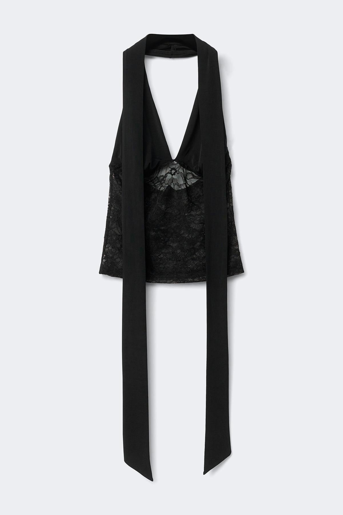 Scarf halterneck top