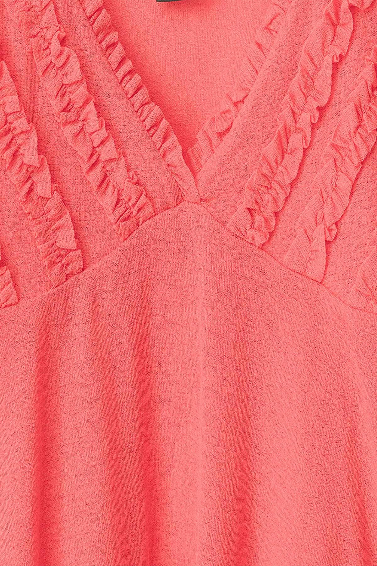 Sheer ruffle strap singlet