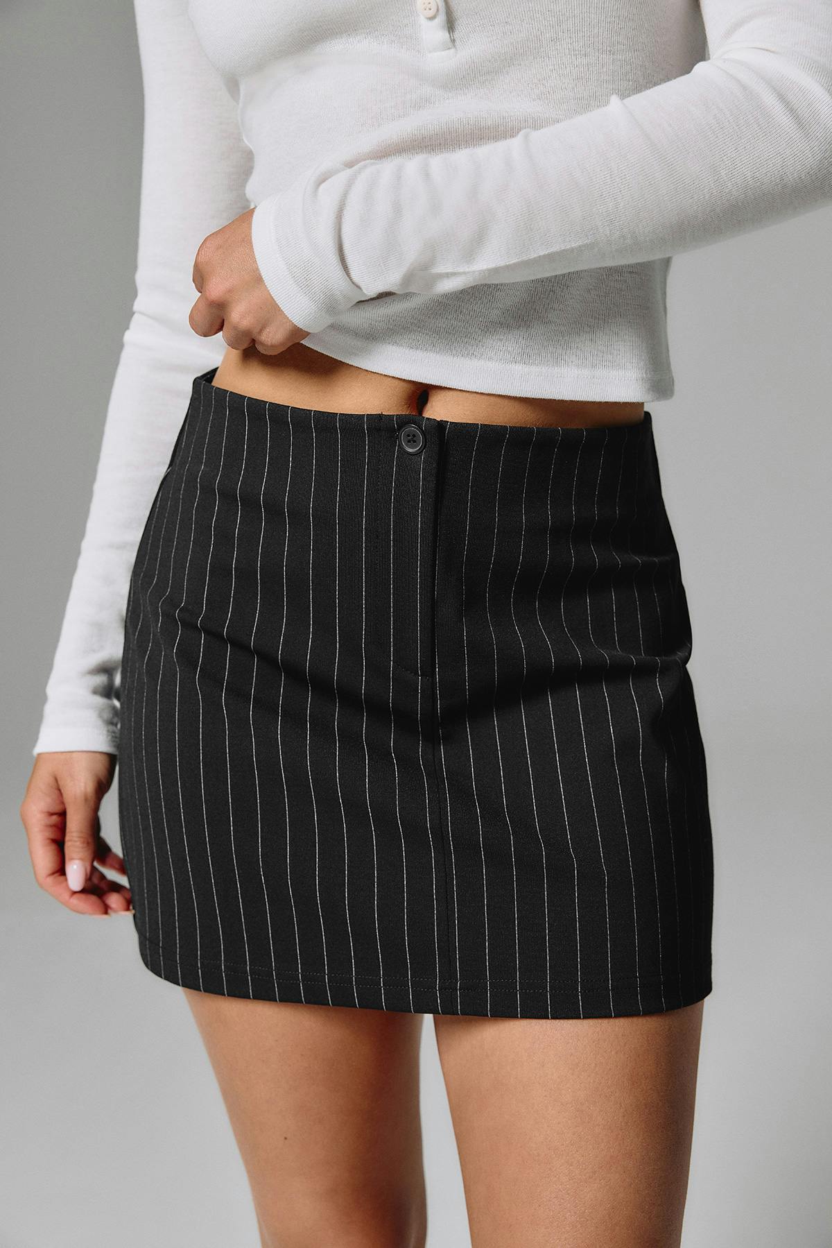 Tailored mini skirt