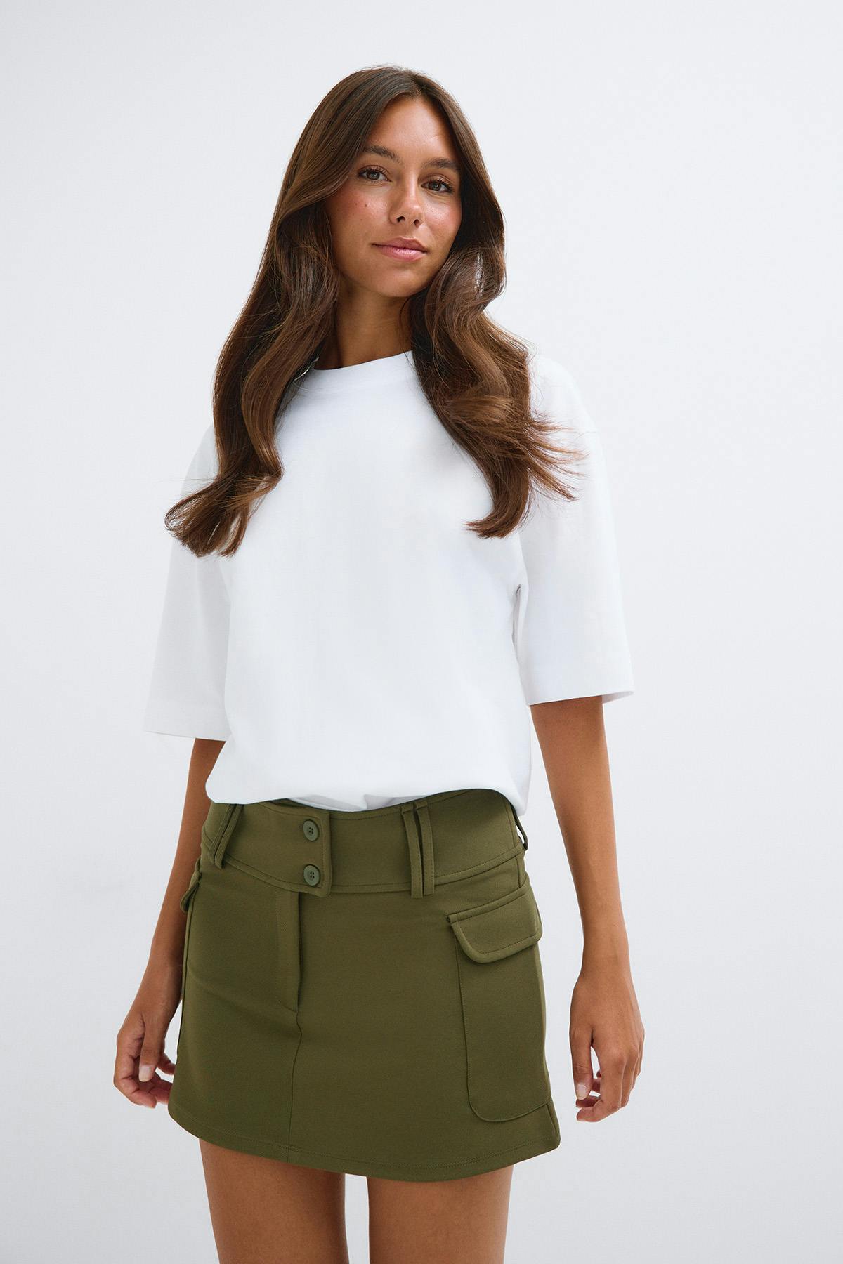 Cargo mini skirt