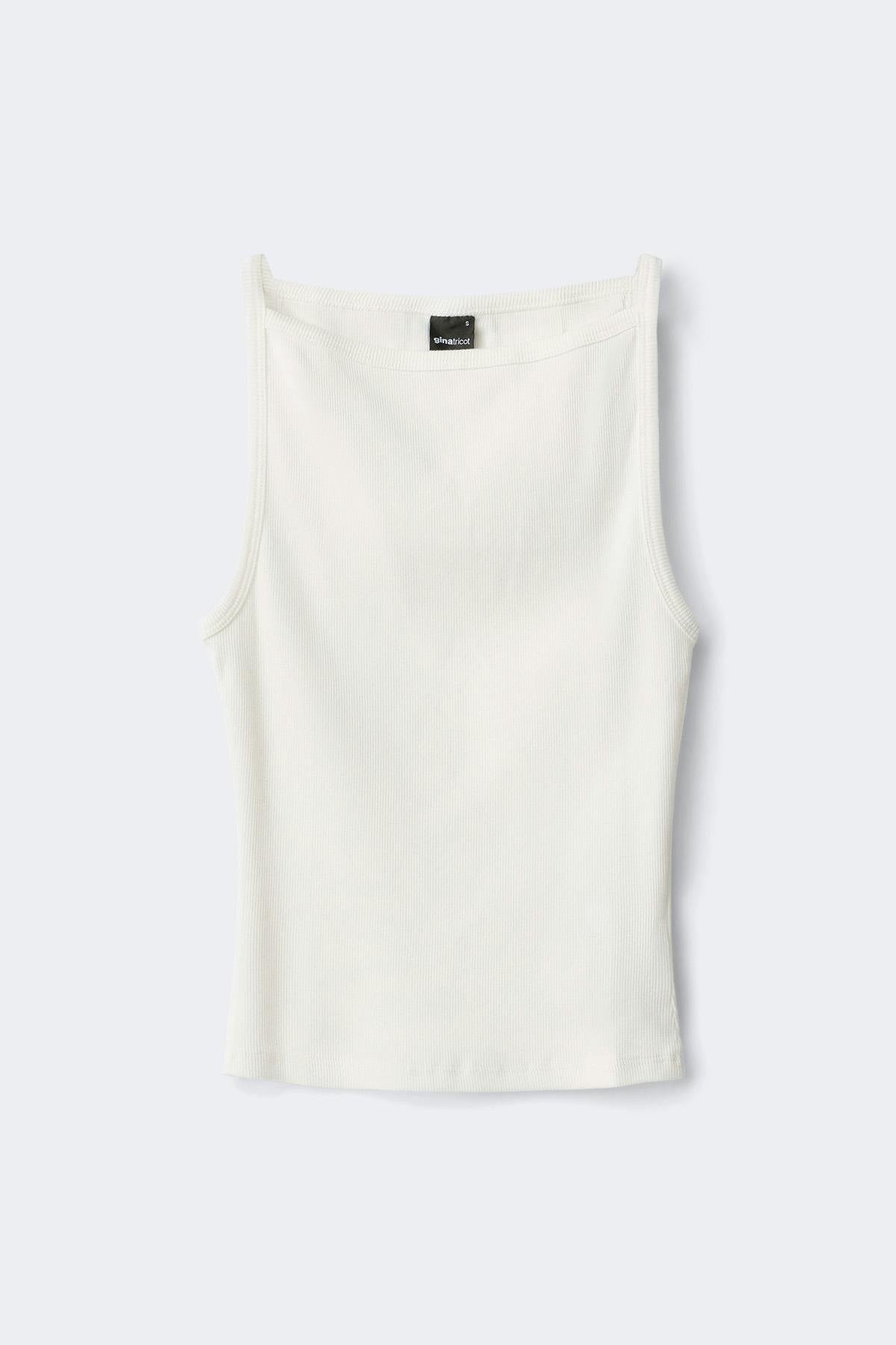 Boatneck rib singlet