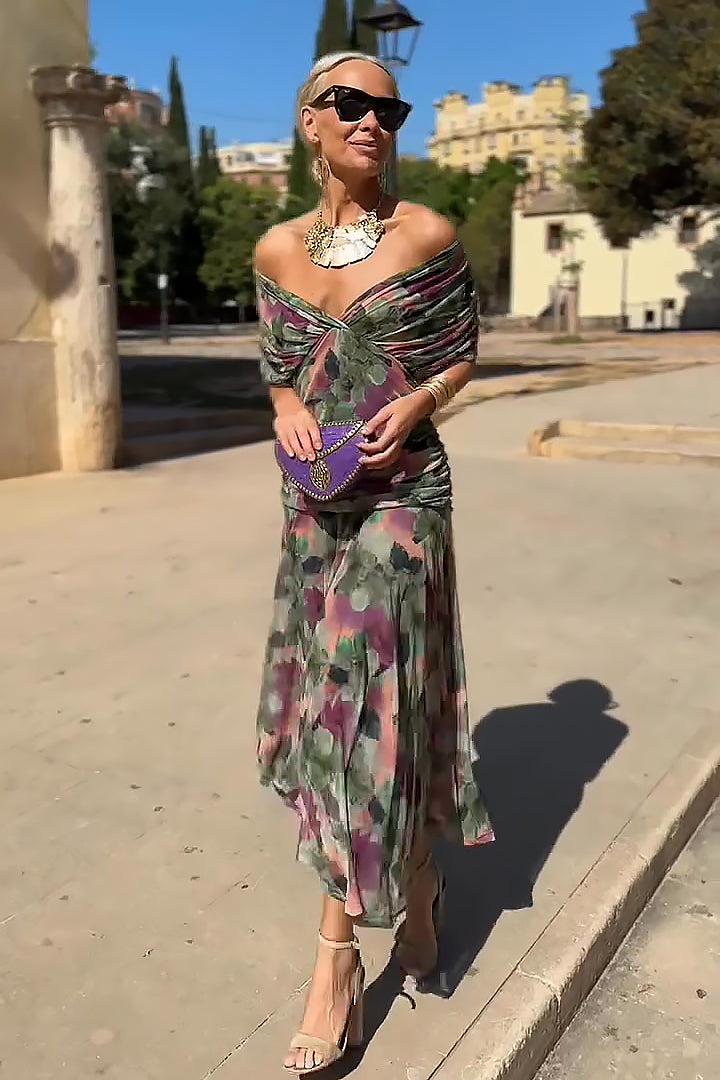 Chocolate Tulle Maxi Dress