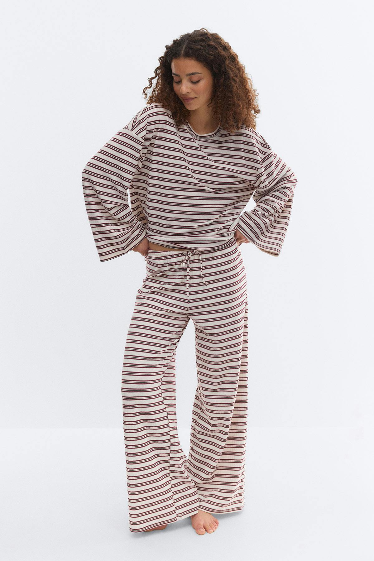 Striped soft trousers
