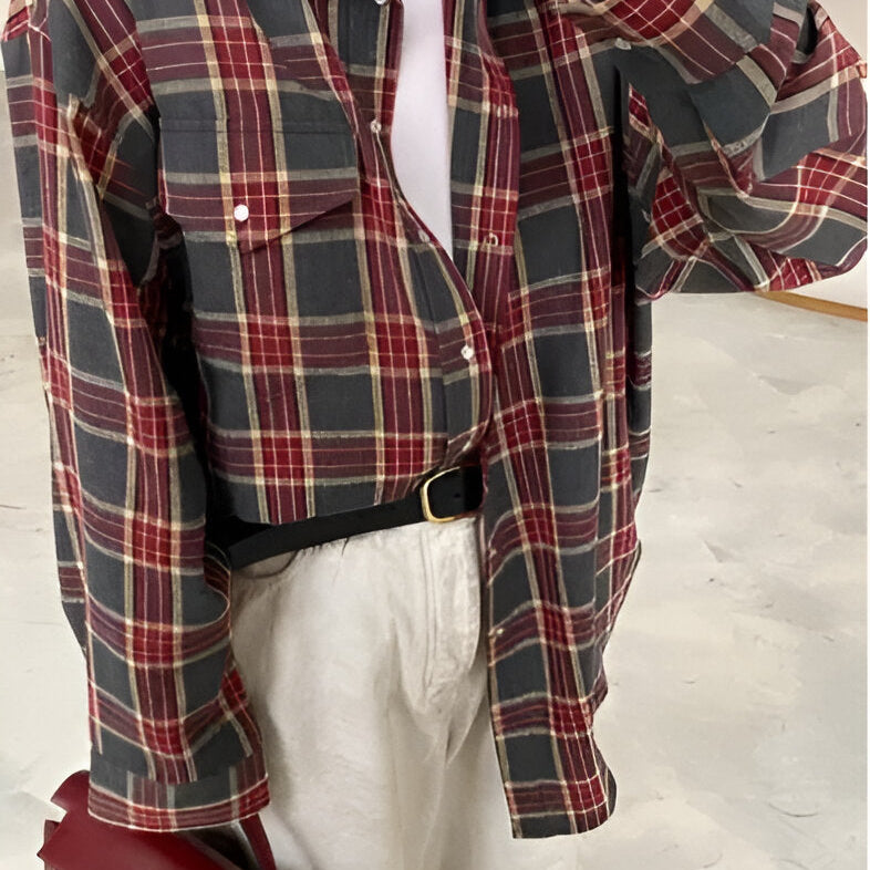 Vintage Century Oversized Plaid Shirt