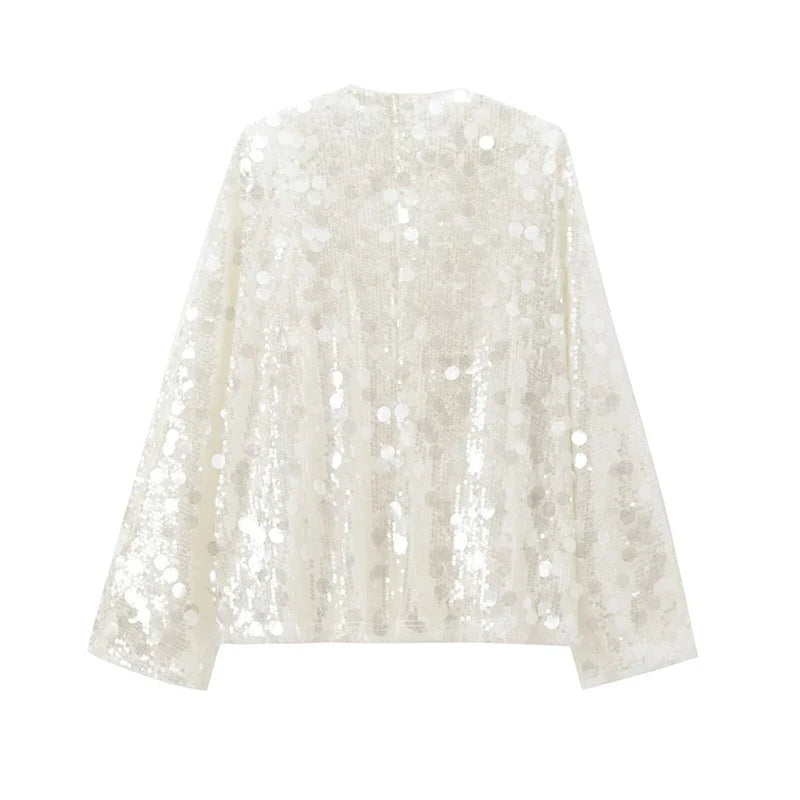 Mach & Aliza Sequin Kimono Top