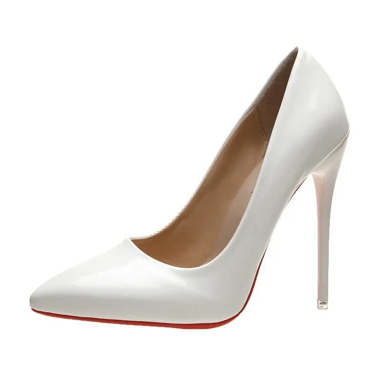 Sexy String Bead Patent Leather Women Sandals Ankle Strap Stiletto Pumps Pointed Toe Sexy Stiletto Heel Shoes Customize35-45