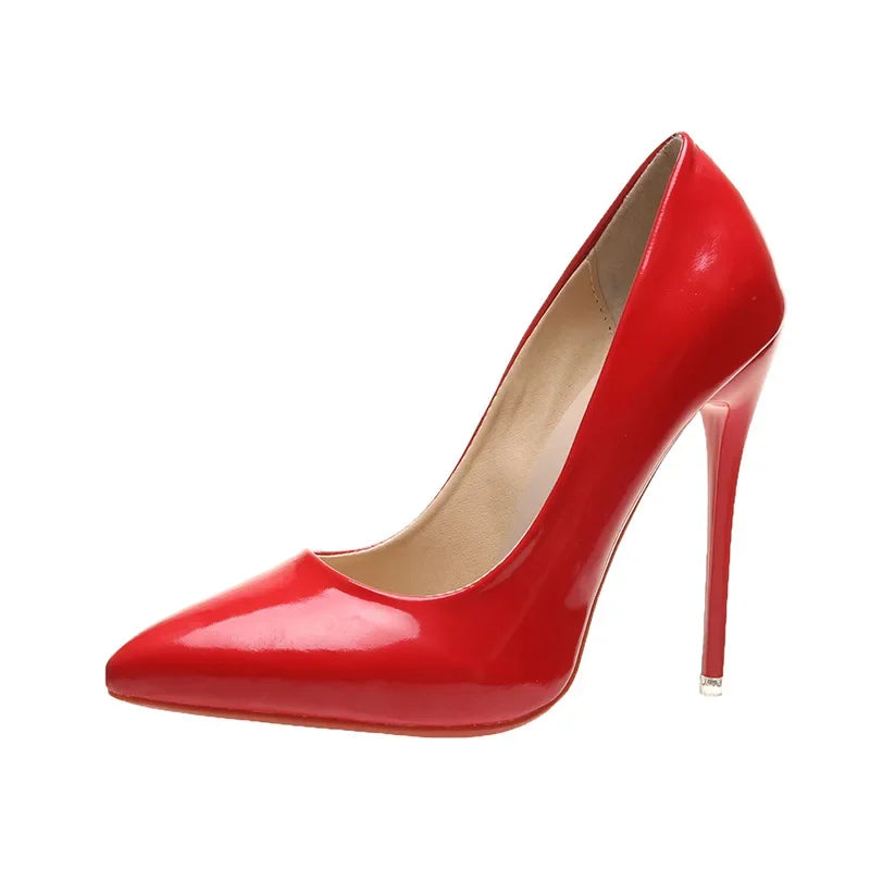 Sexy String Bead Patent Leather Women Sandals Ankle Strap Stiletto Pumps Pointed Toe Sexy Stiletto Heel Shoes Customize35-45