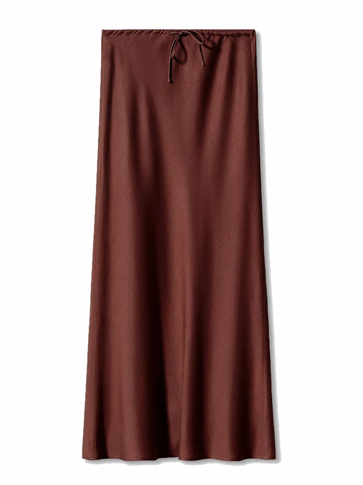 Kendall Ice Silk High-Waist Maxi Skirt