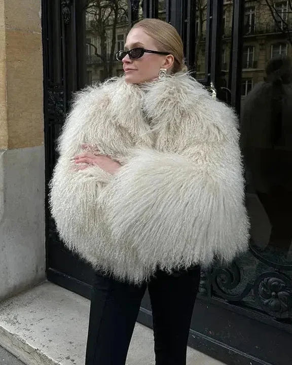 Ferryhill Fuzzy Faux Fur Coat