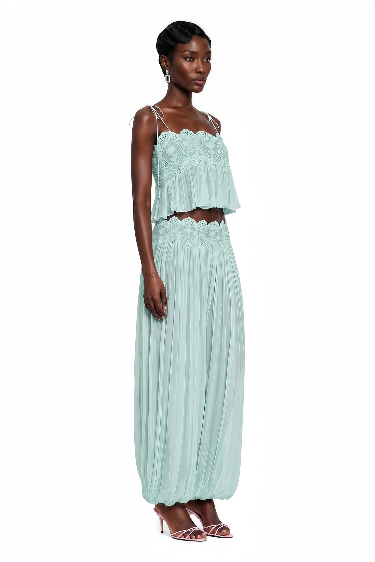 Kendall Lace Chiffon Set