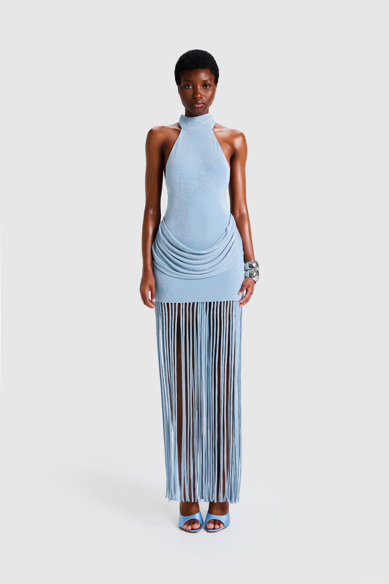 Nova Halter Tie Back Maxi Dress