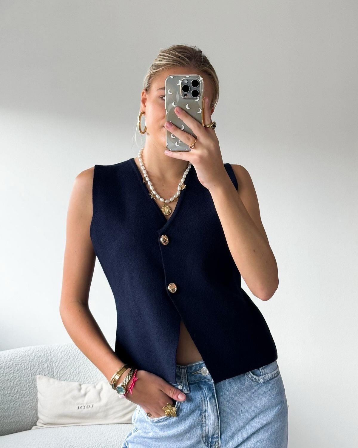Diana Tricot Knit Waistcoat