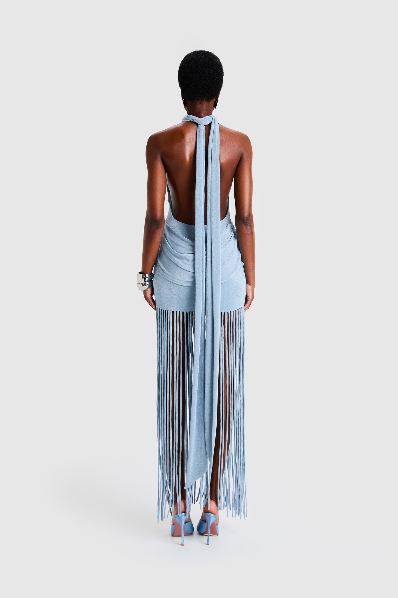 Nova Halter Tie Back Maxi Dress