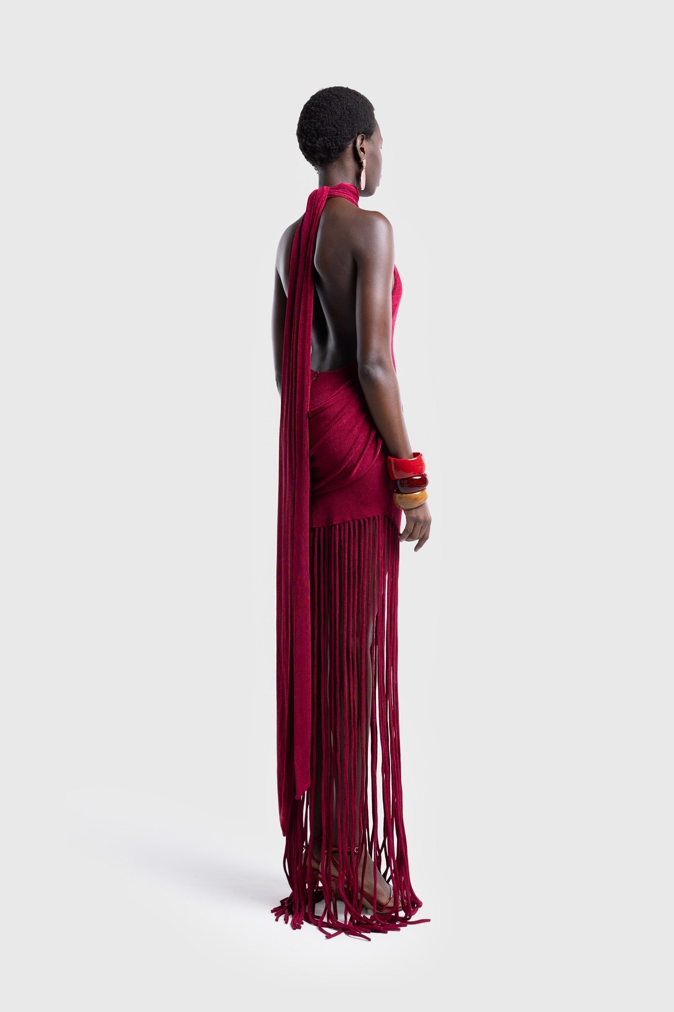 Nova Halter Tie Back Maxi Dress