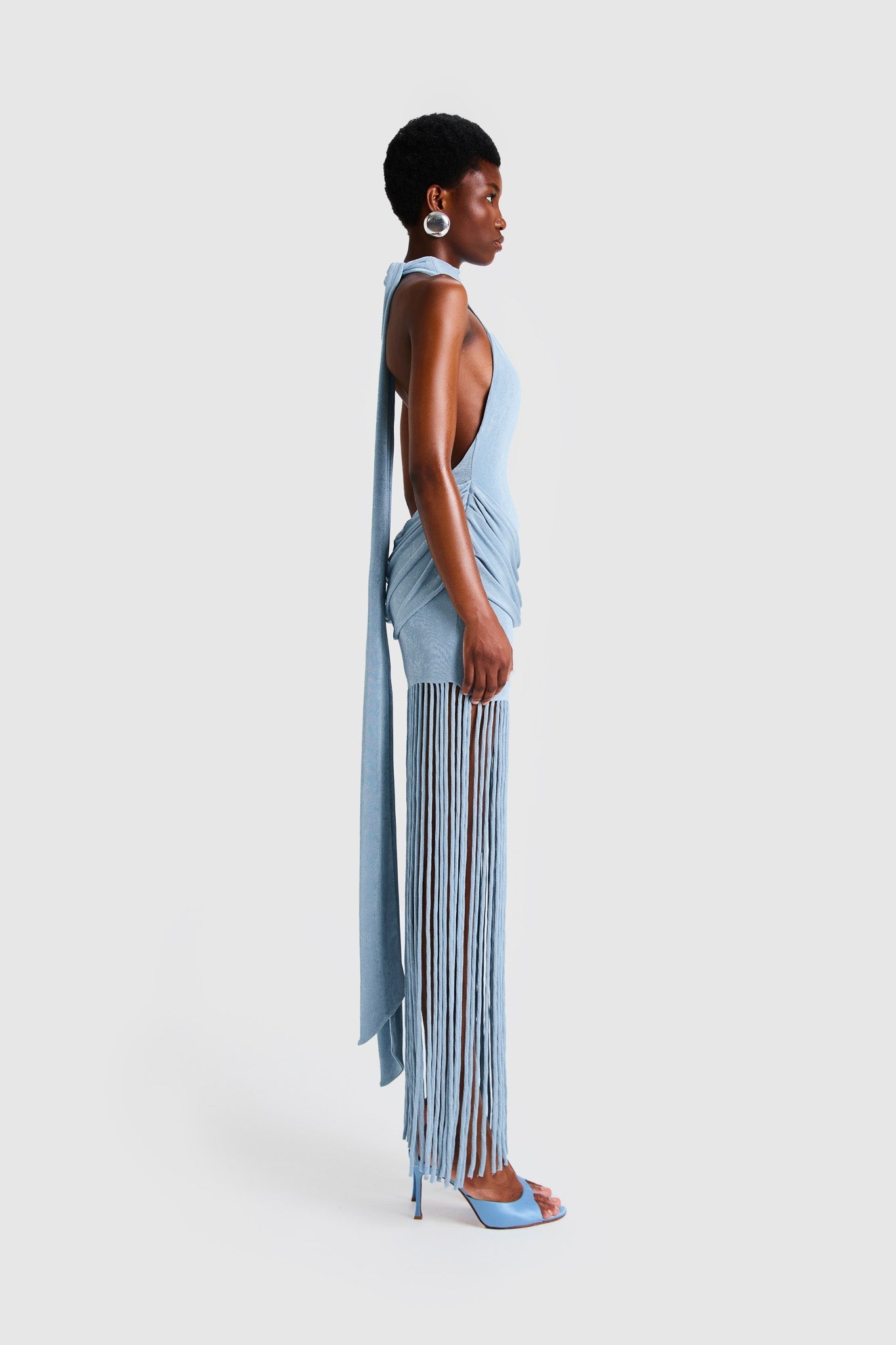 Nova Halter Tie Back Maxi Dress