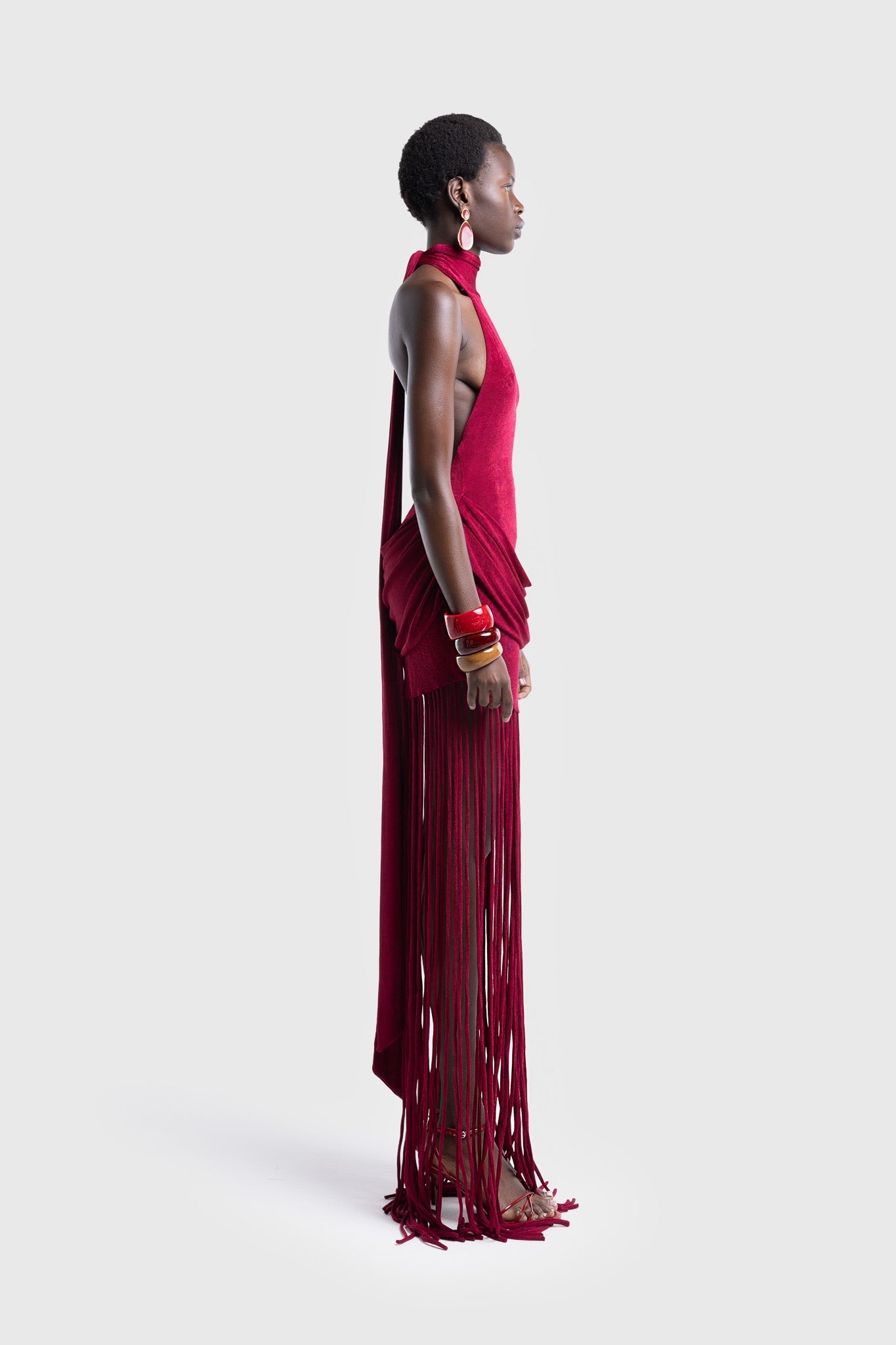 Nova Halter Tie Back Maxi Dress