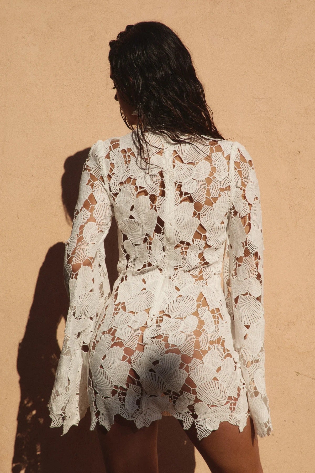 Bianca Crochet Shell Mini Dress