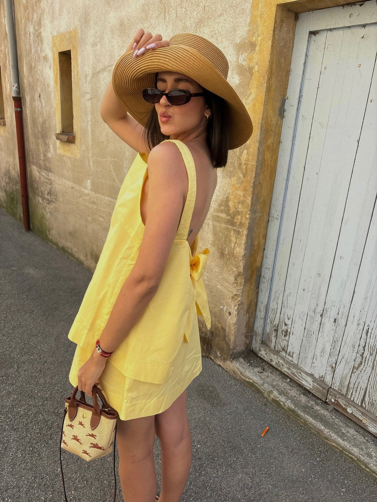 Sicily Lemon Yellow Cami & Skirt Set