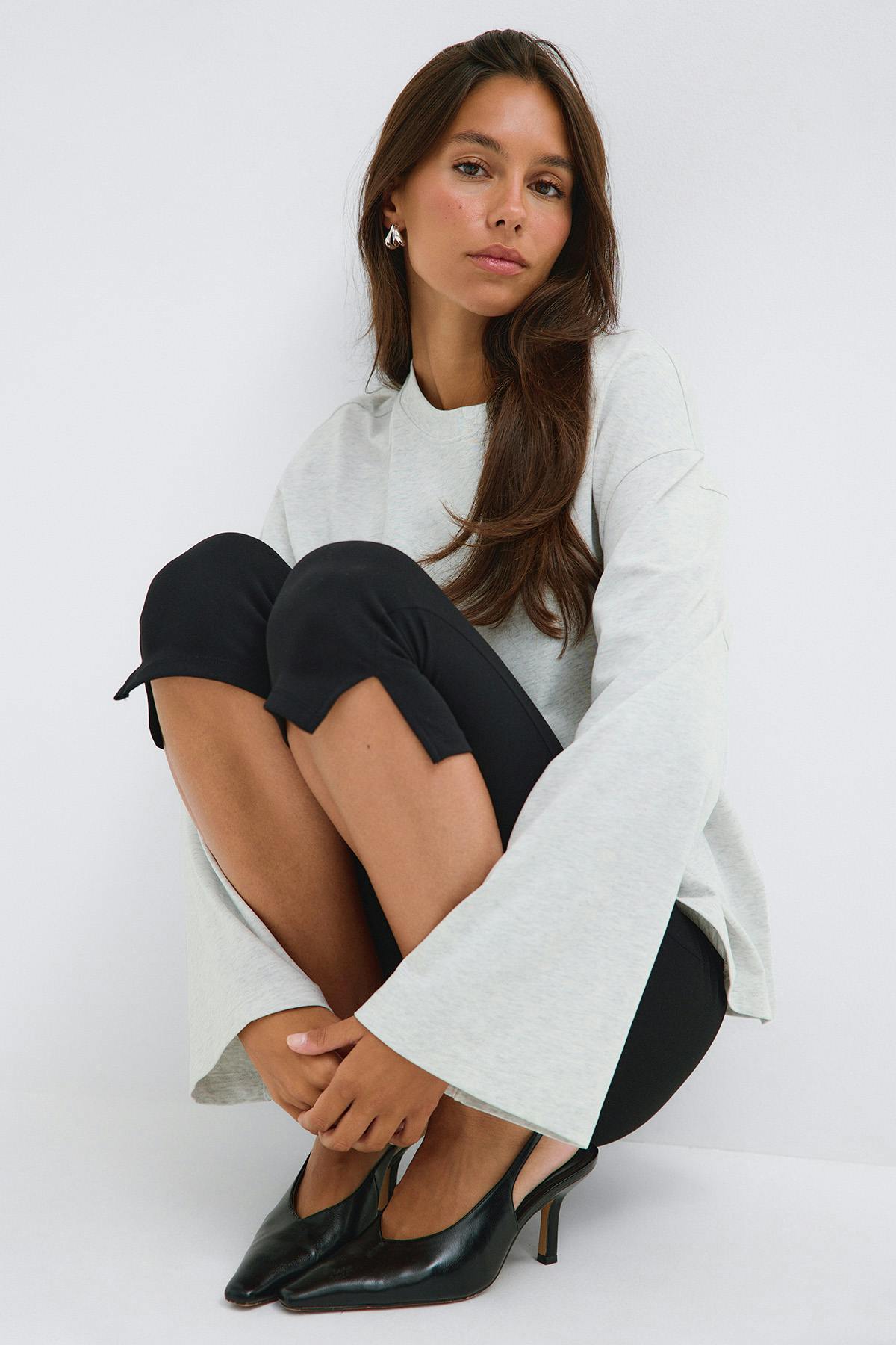 Loose fit long sleeve tee