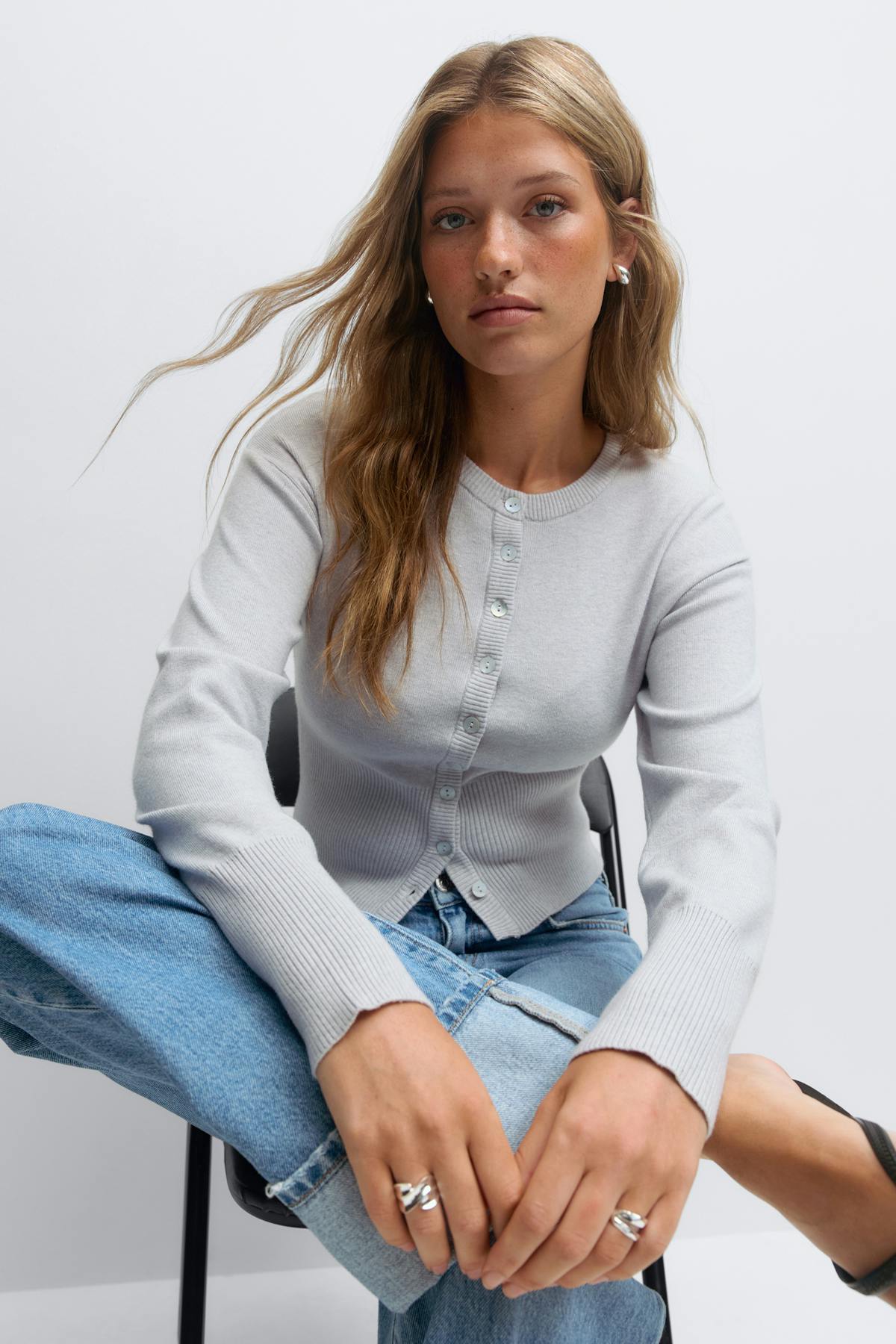 Knitted loungewear cardigan