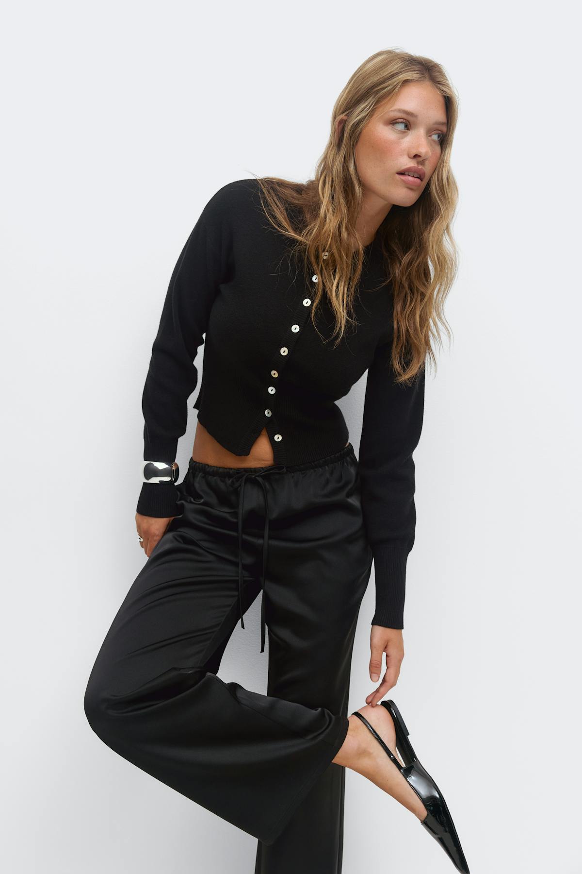 Knitted loungewear cardigan