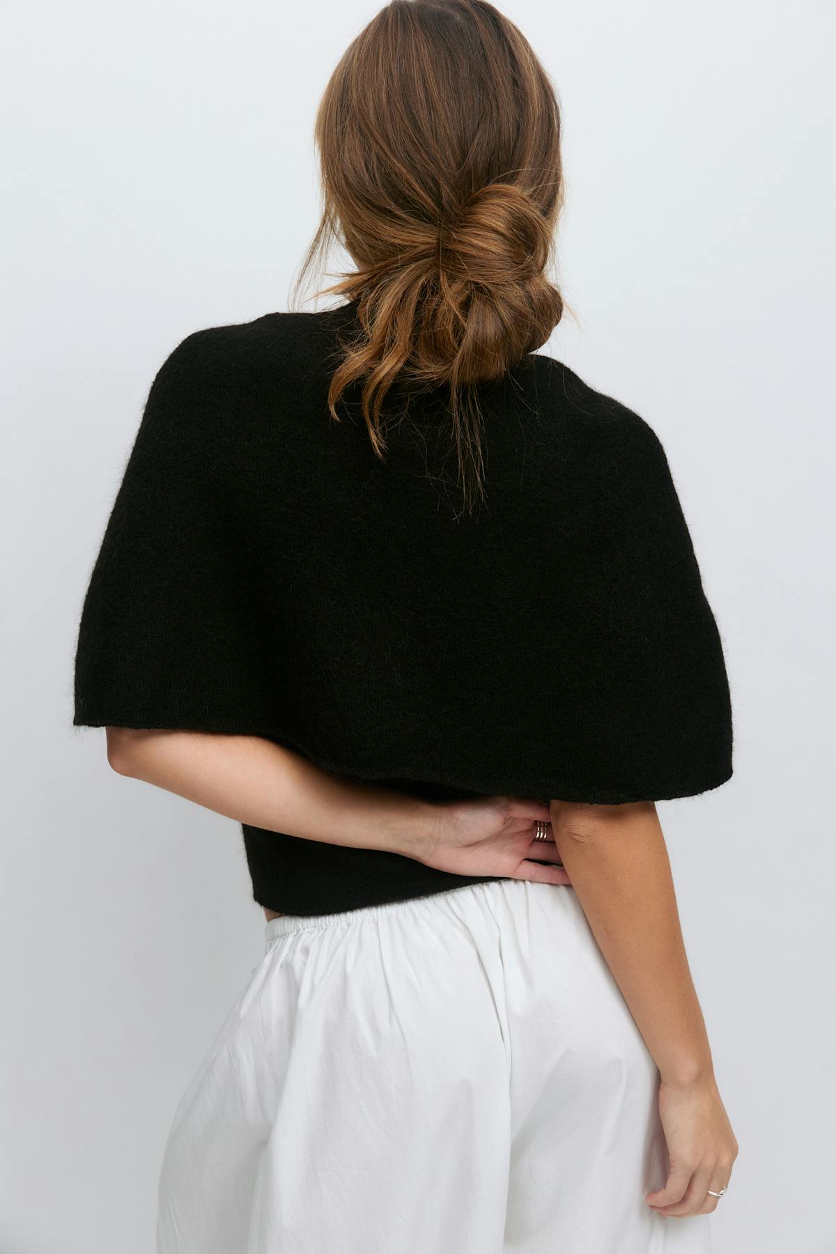 Knitted cape cardigan