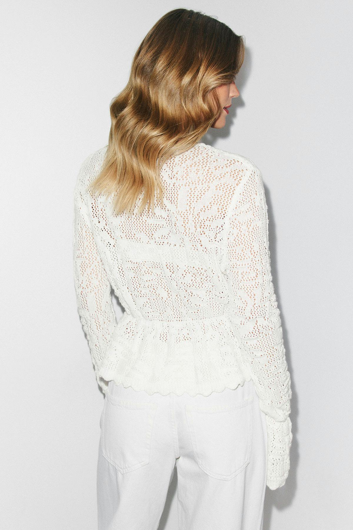 Knitted crochet cardigan