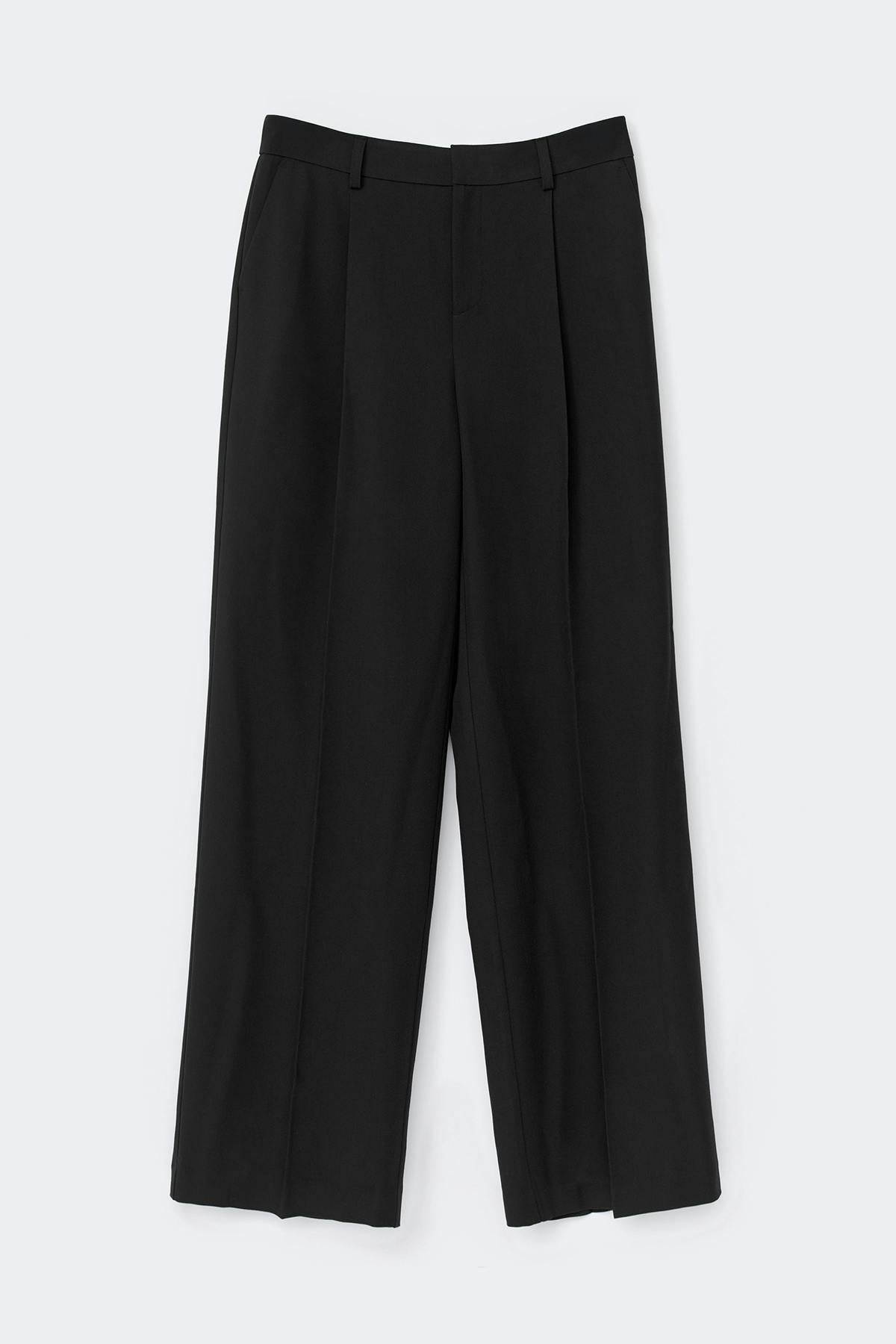 Tall wide pleated trousers