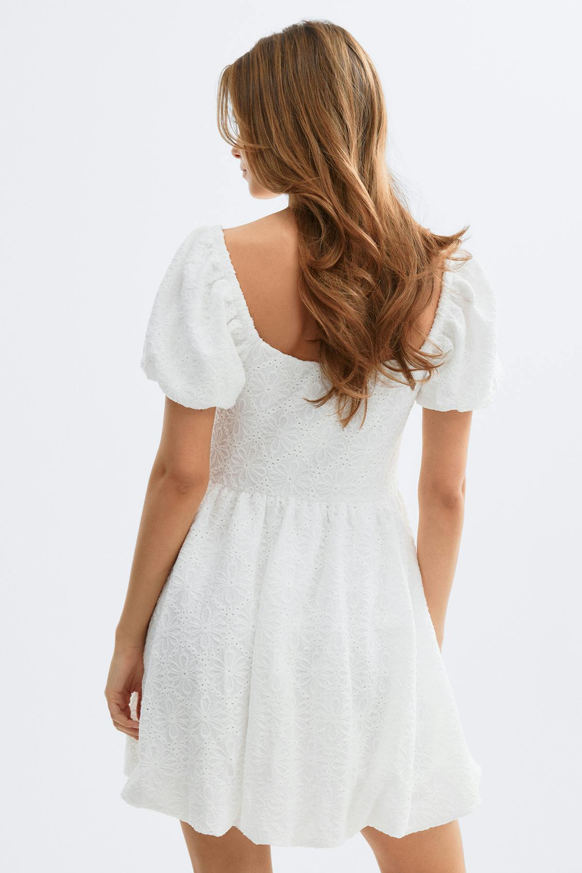 Puff sleeve mini dress