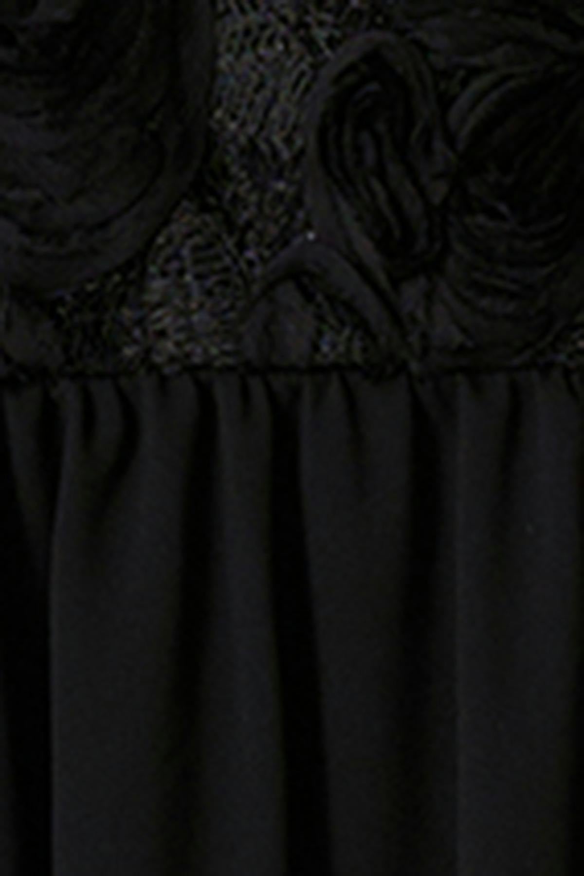 Embroidery dropped waist dress