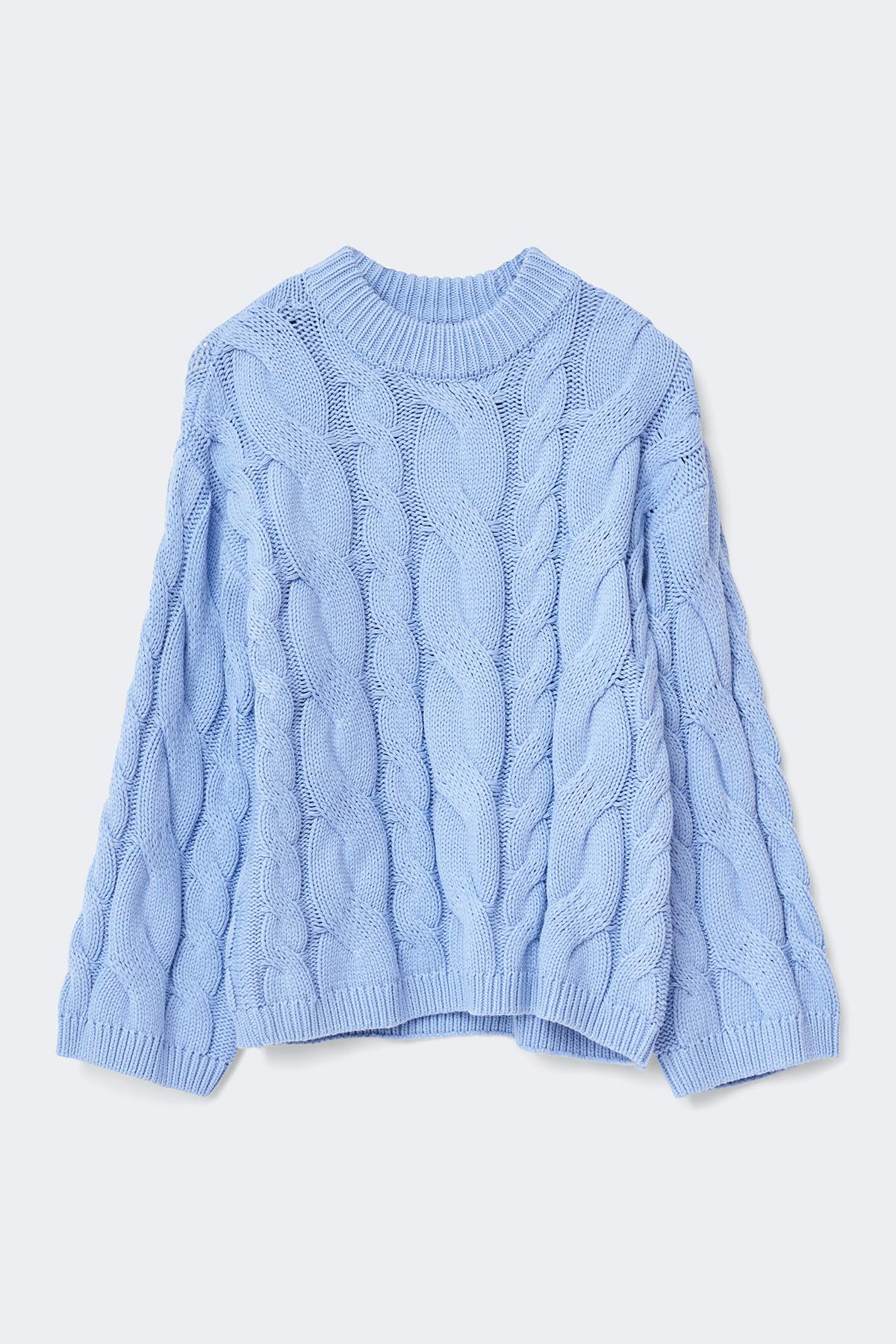 Chunky knitted cable sweater