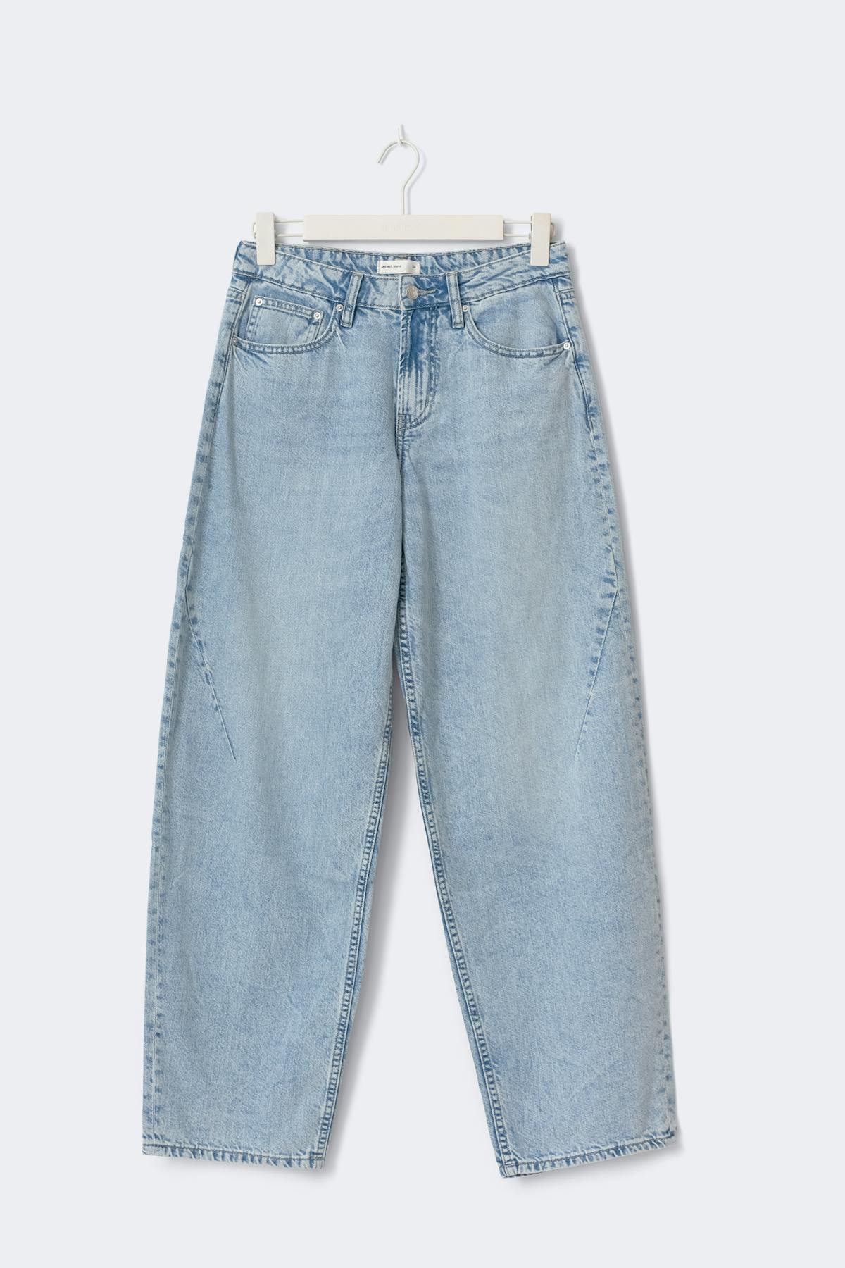 Baggy-crush tall jeans