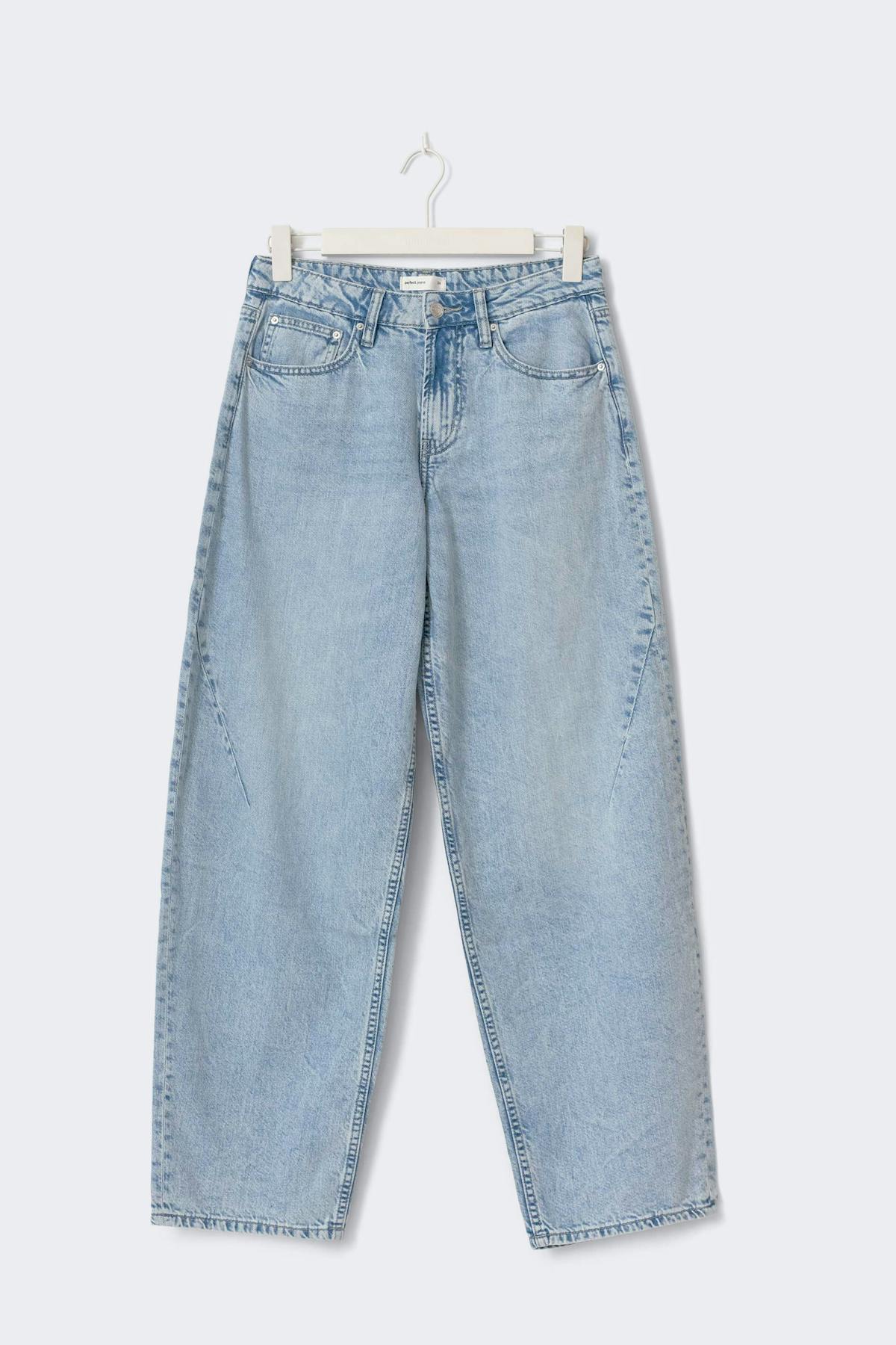 Baggy-crush tall jeans