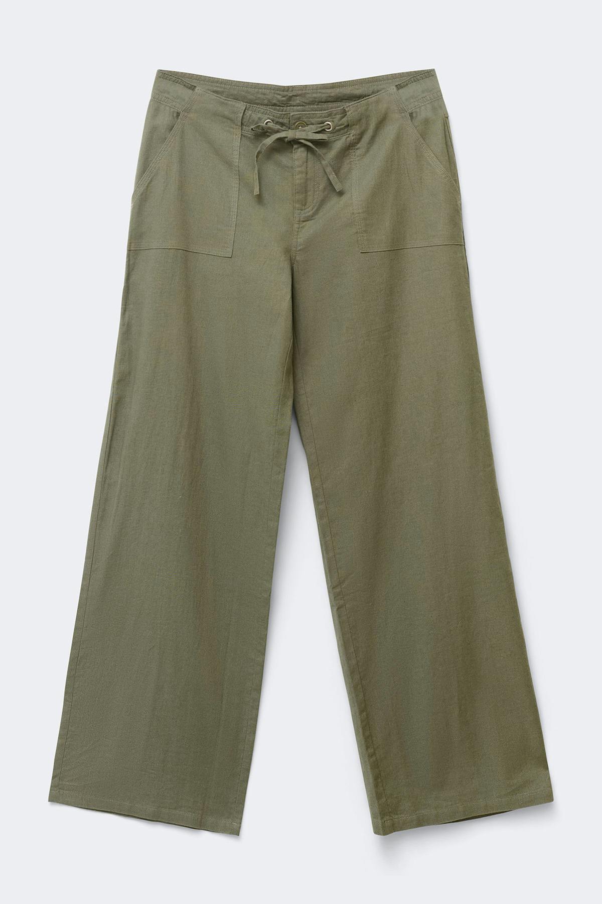 Linen blend trousers