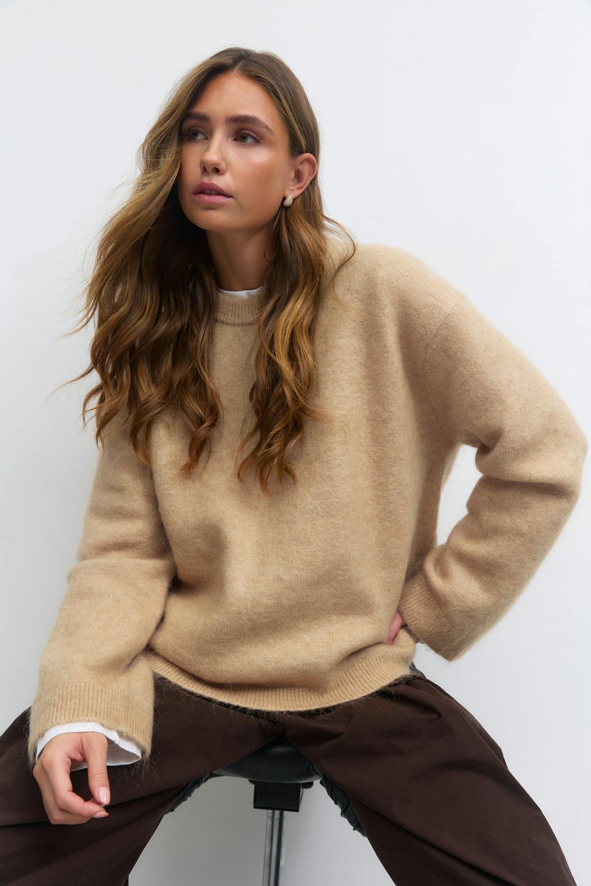 Mohair knitted sweater