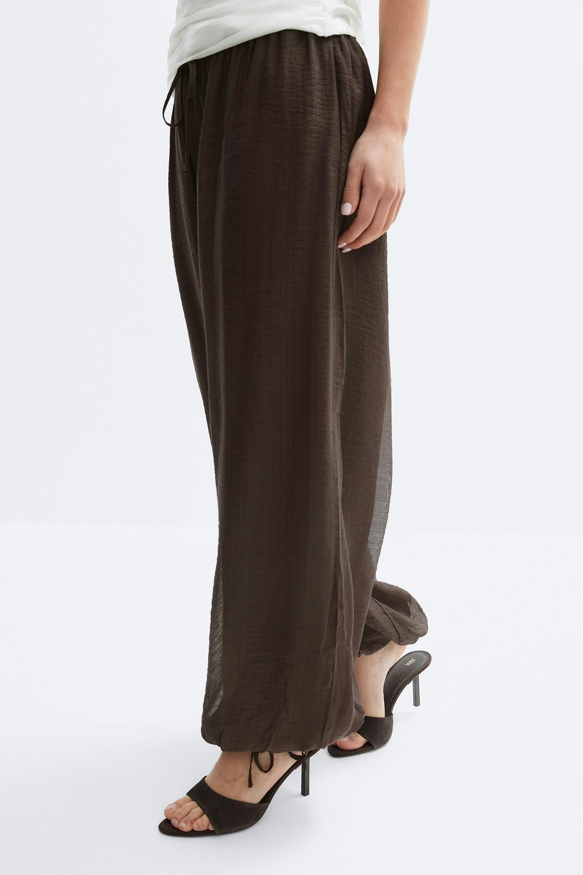 Sheer balloon trousers
