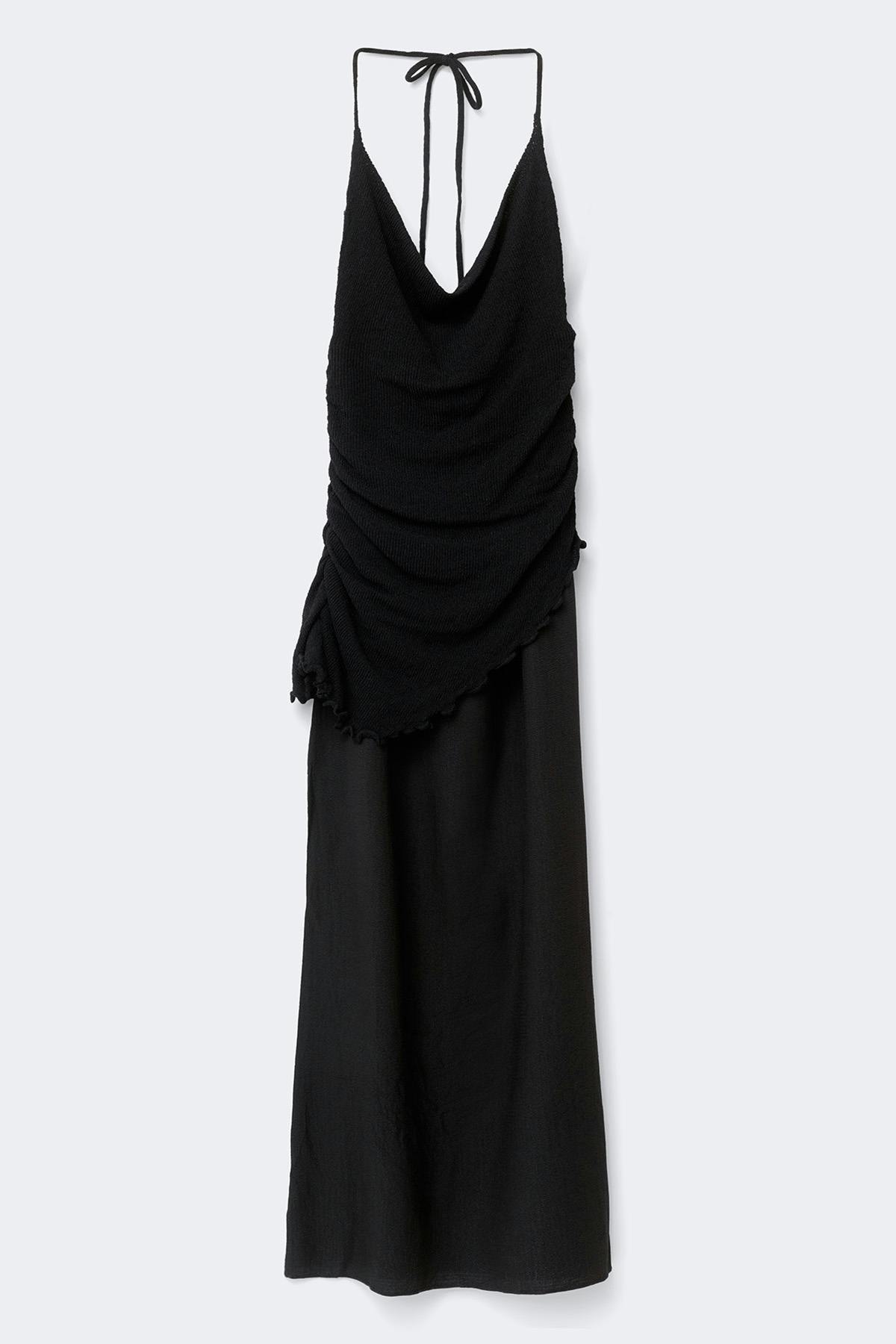Halterneck knitted dress