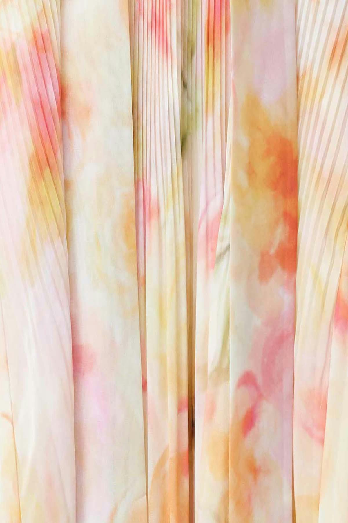 Pleated maxi dress