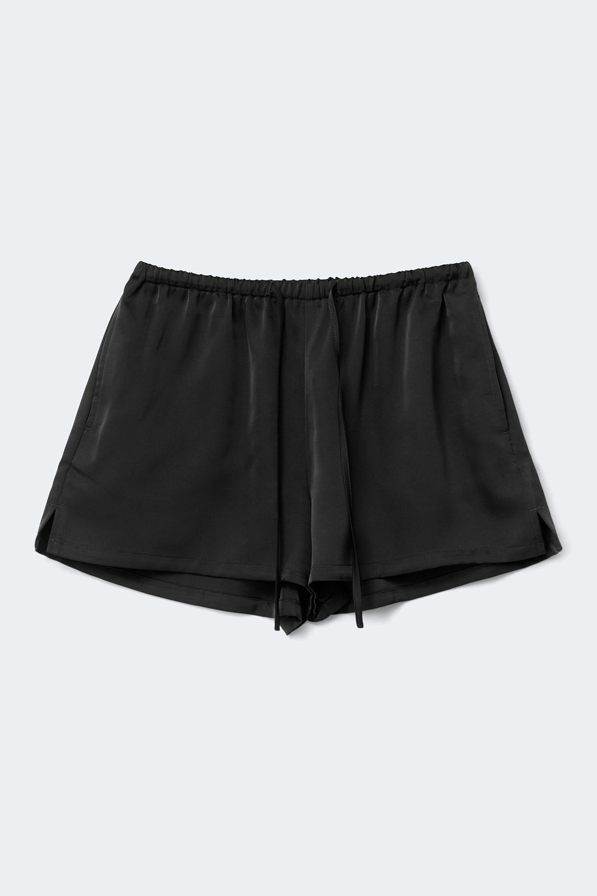 Satin drawstring shorts