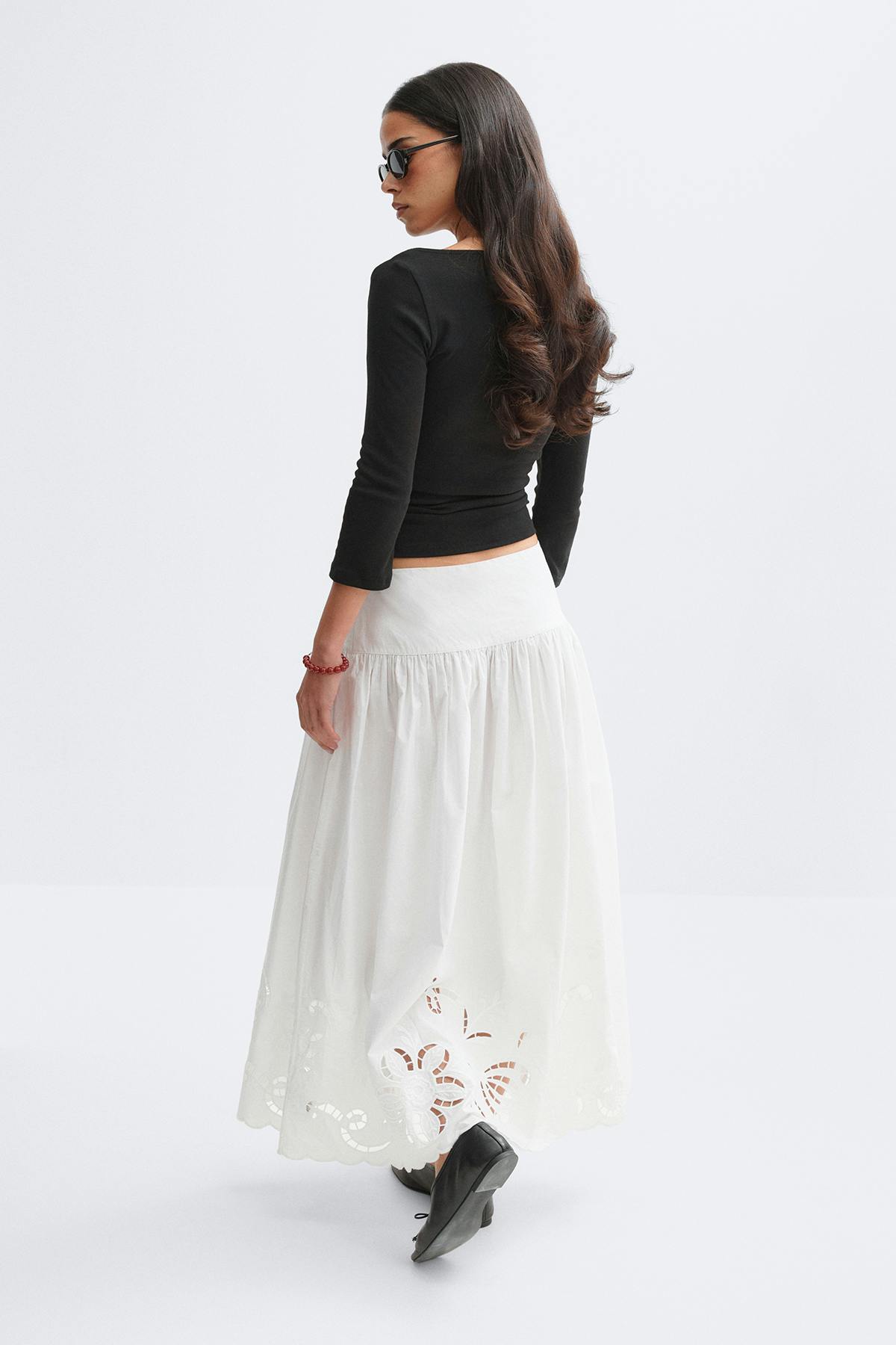 Poplin skirt