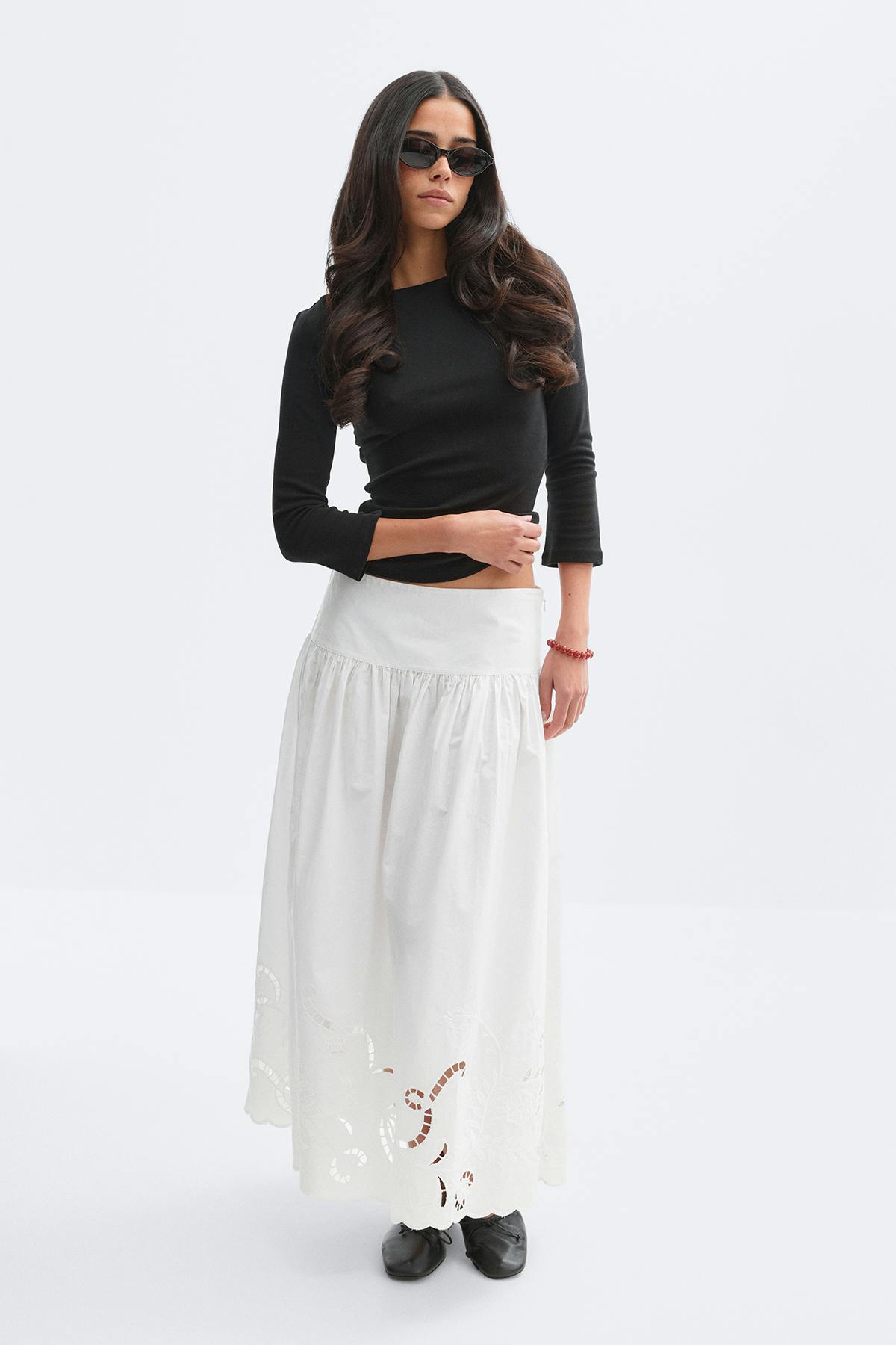 Poplin skirt