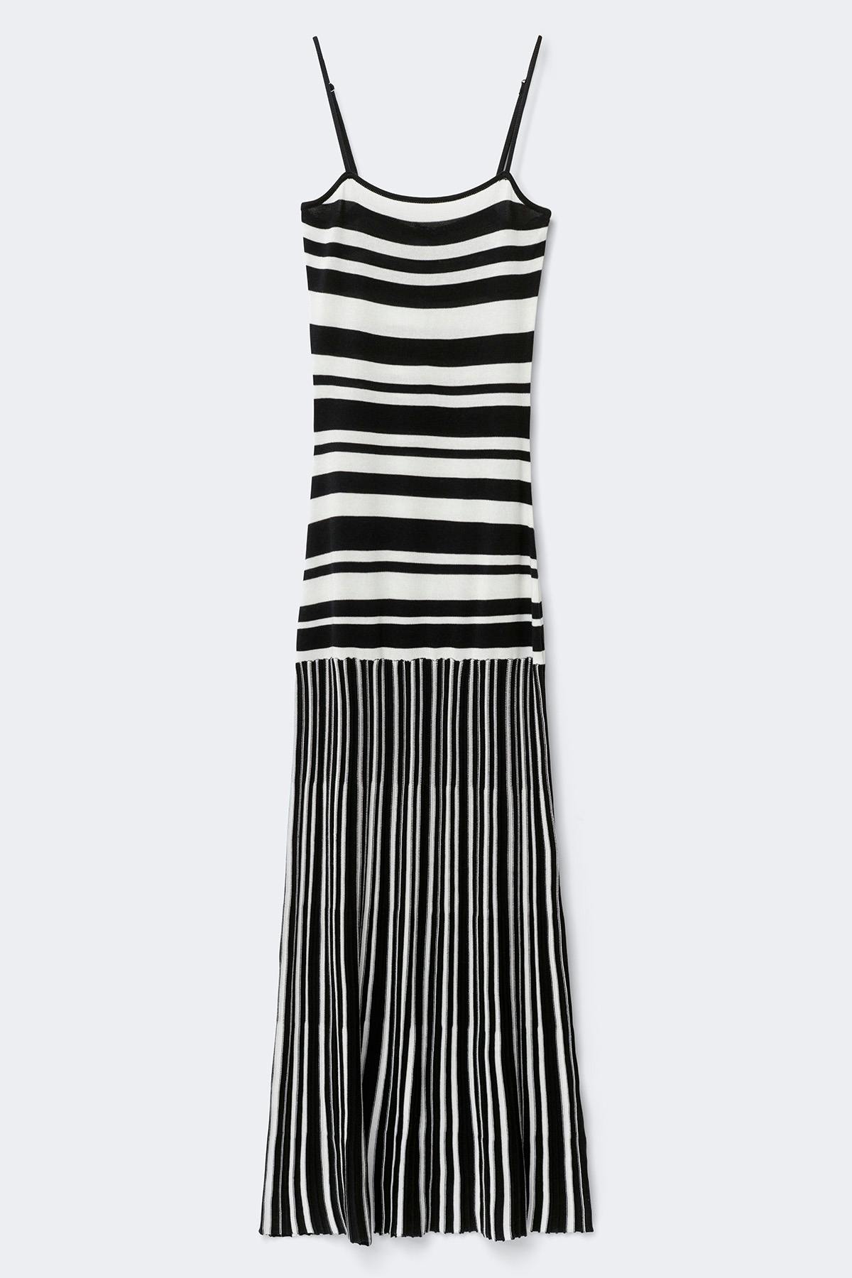 Multistripe knitted dress